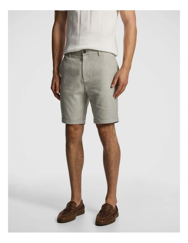 Panama Linen Chino Short in Sage Green image 3