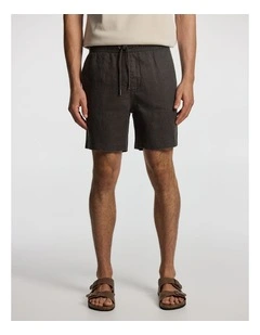 Manta Pure Linen Short in Olive