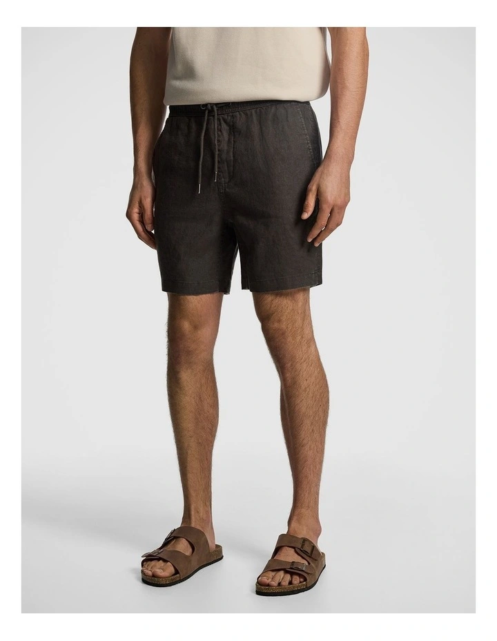 Manta Pure Linen Short in Olive image 3