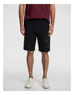 Rio Embroidered Short in Black