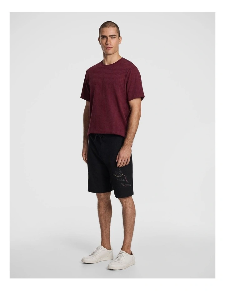 Rio Embroidered Short in Black image 4
