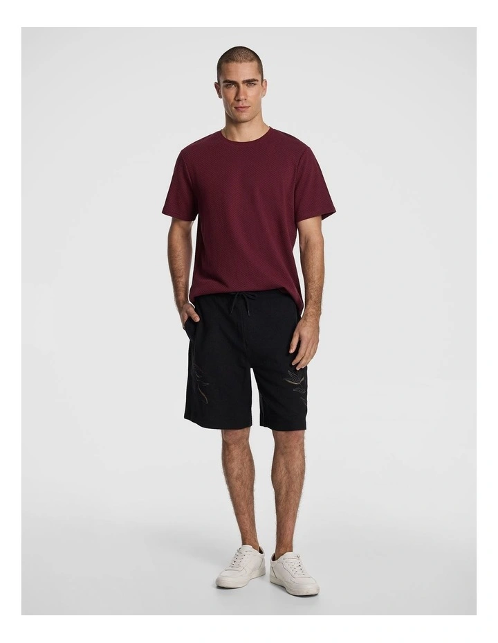 Rio Embroidered Short in Black image 5