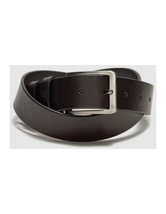 Casual Full Grain Leather Belt in Brown