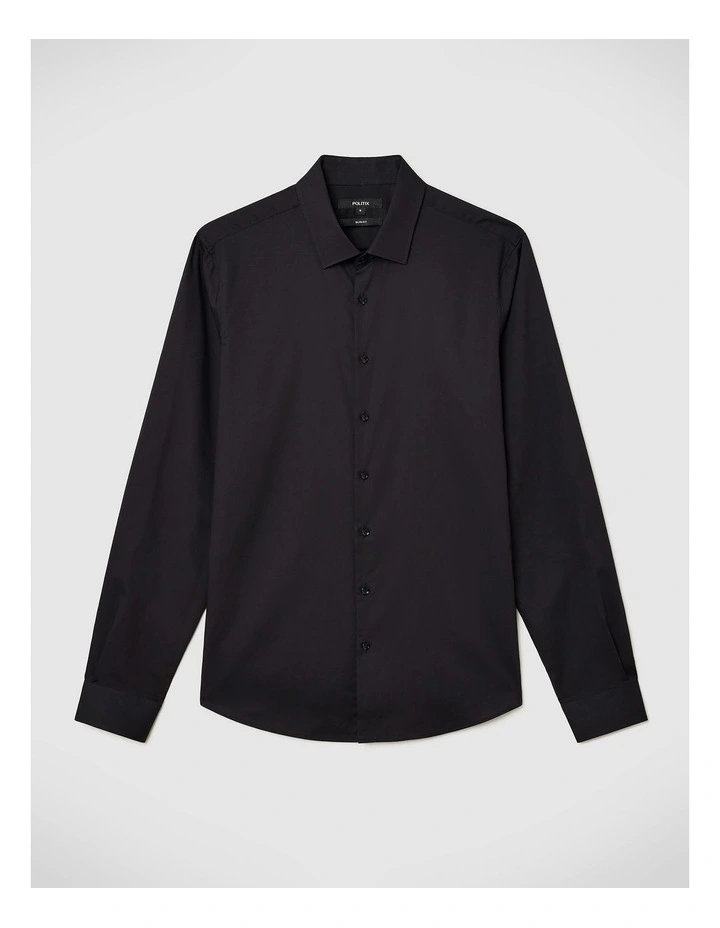 Elijah Long Sleeve Shirt in Black image 2