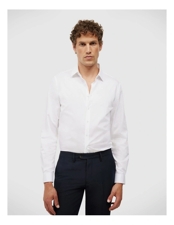 Elijah Long Sleeve Shirt in White image 1