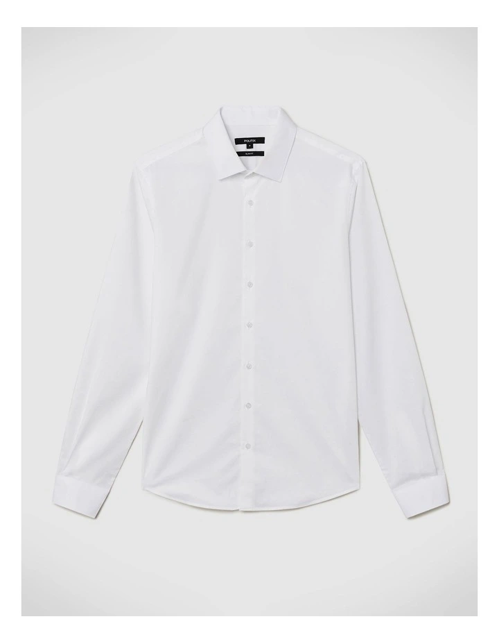 Elijah Long Sleeve Shirt in White image 2