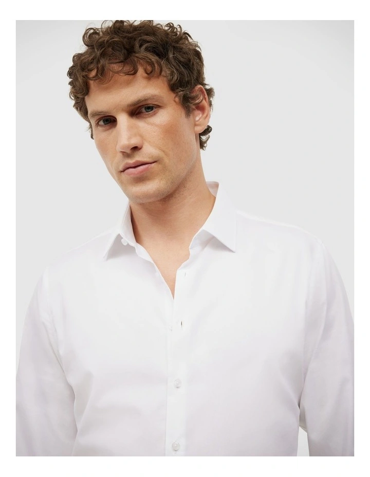 Elijah Long Sleeve Shirt in White image 4
