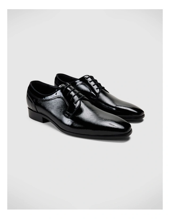 Patent Derby Lace Up in Black image 1