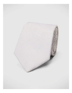 Silk Textured Two Tone Tie in Stone