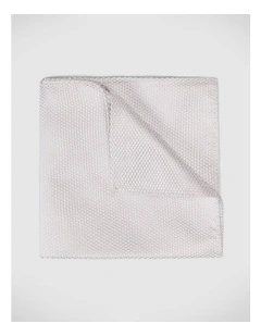 Silk Textured Two-tone Pocket Square in Stone