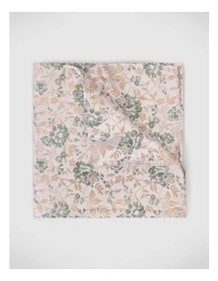 Floral Jacquard Silk Pocket Square in Neutral