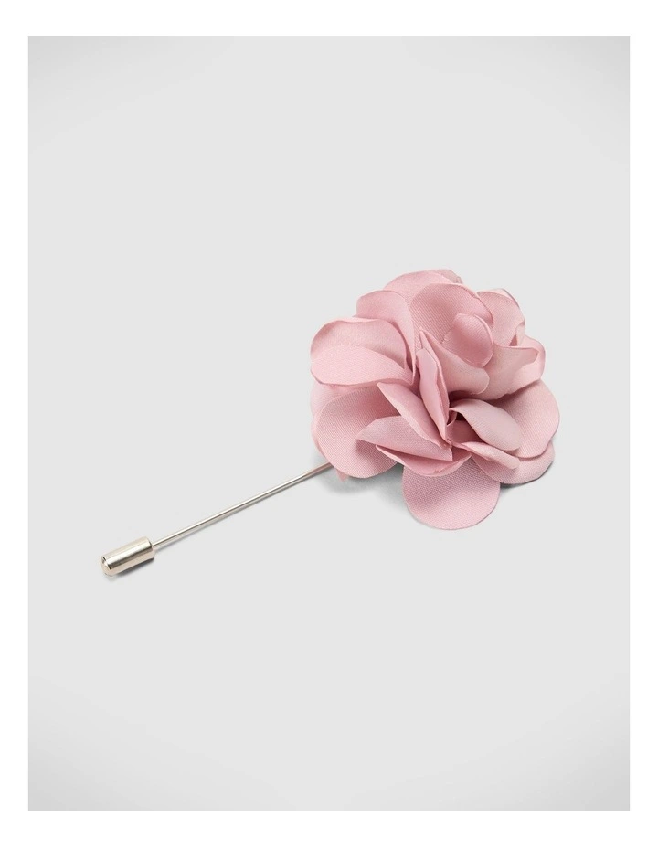 Fabric Flower Lapel Pin in Pink image 2