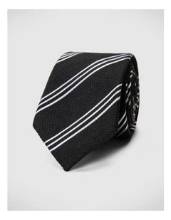 Stripe Tie in Black