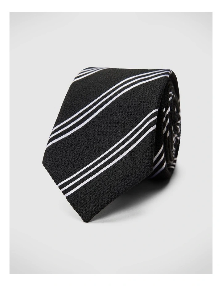 Stripe Tie in Black image 1