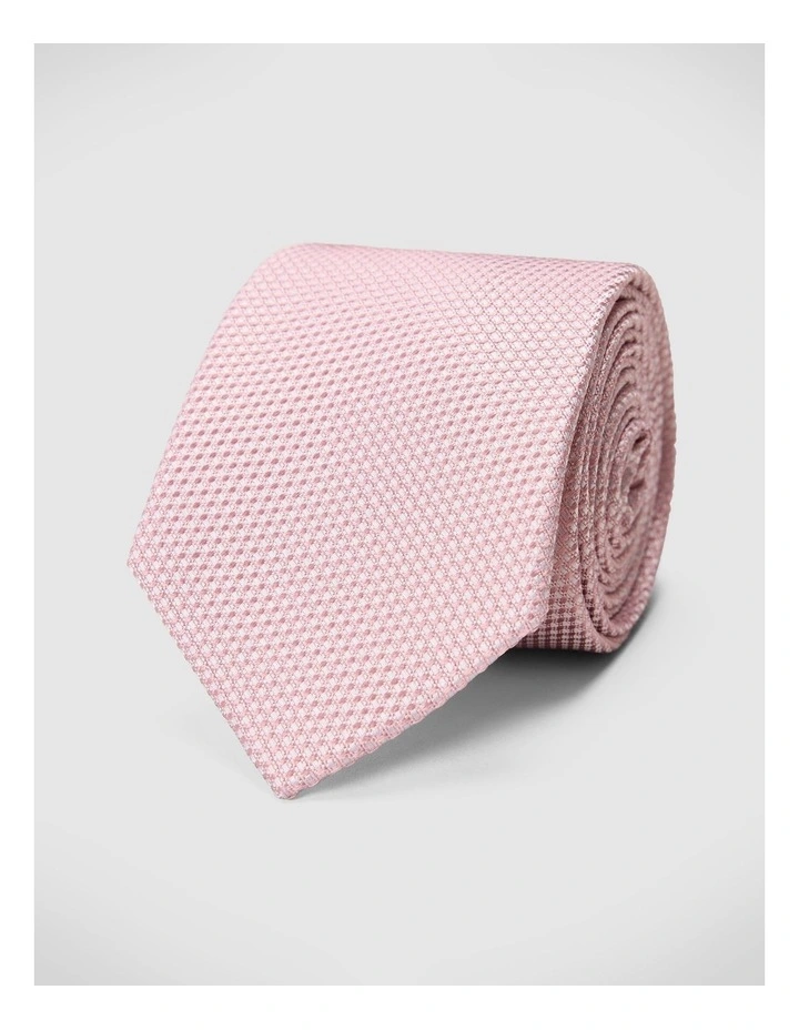 Silk Textured Two-tone Tie in Pink image 1