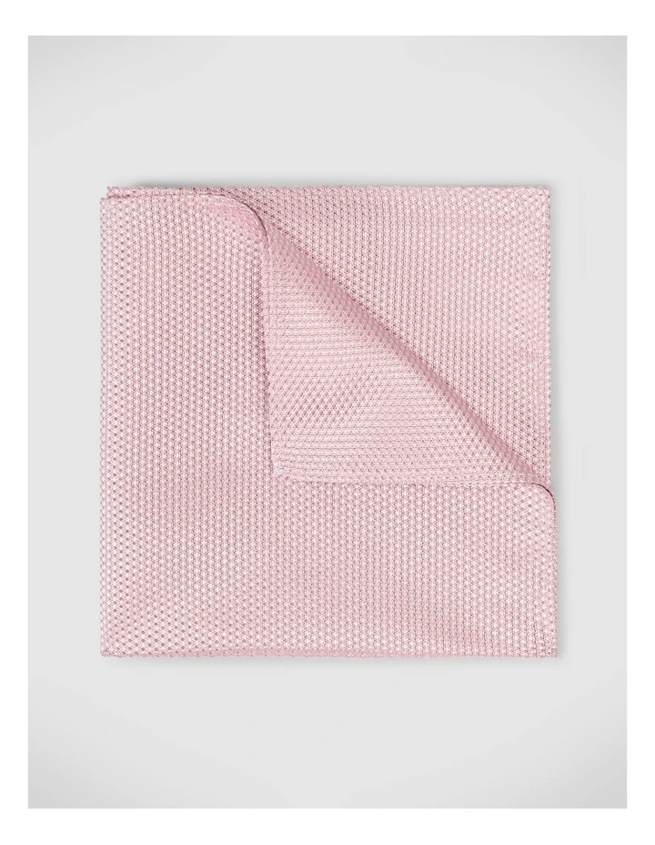 Silk Textured Two-tone Pocket Square in Pink image 1
