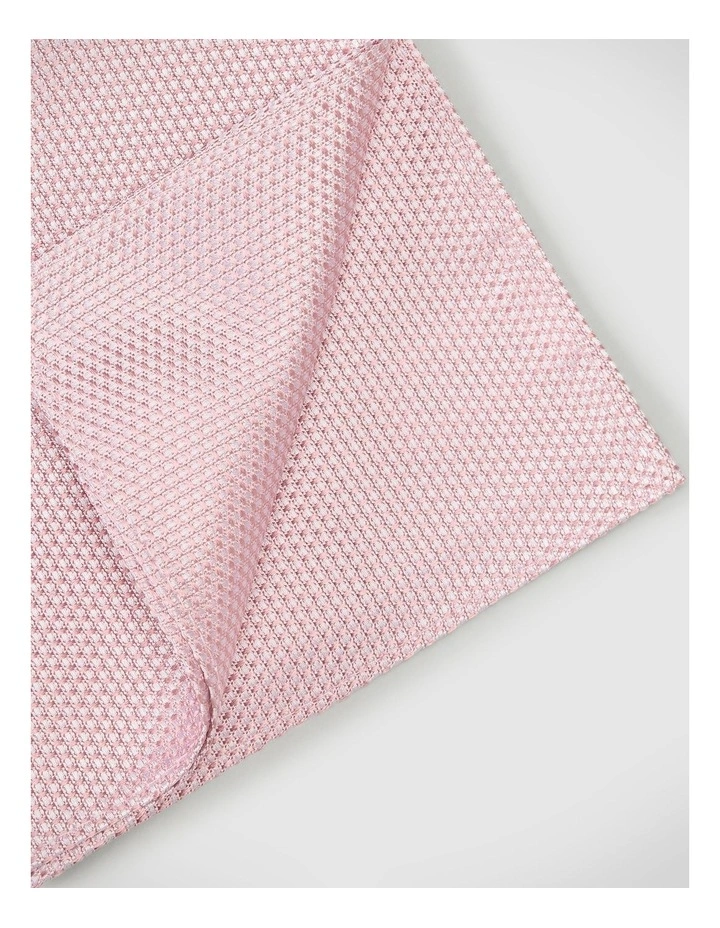 Silk Textured Two-tone Pocket Square in Pink image 2
