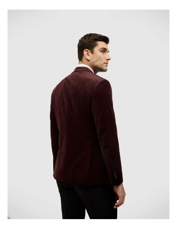 Velvet Black Tie Tuxedo in Burgundy image 5
