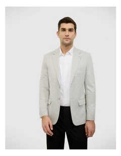 Slim Stretch Travel Blazer in Light Grey