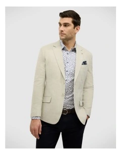 Single Breasted Textured Tailored Blazer in Sage