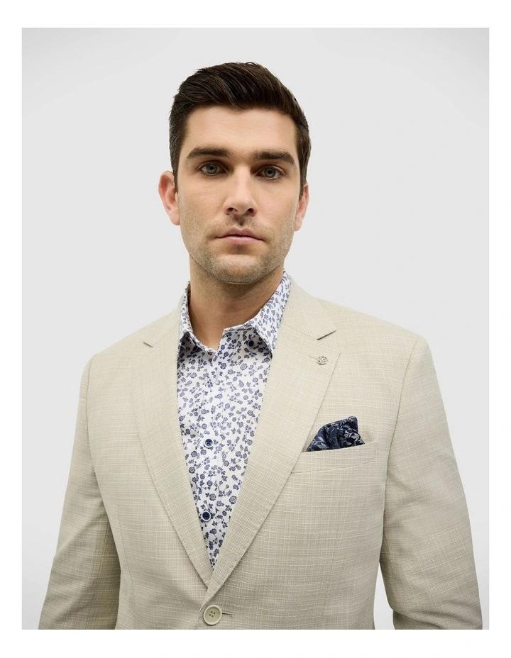 Single Breasted Textured Tailored Blazer in Sage image 4