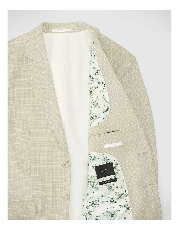 Single Breasted Textured Tailored Blazer in Sage image 7