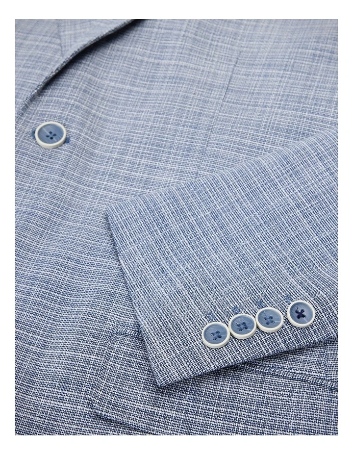 Single Breasted Textured Tailored Blazer in Navy image 5