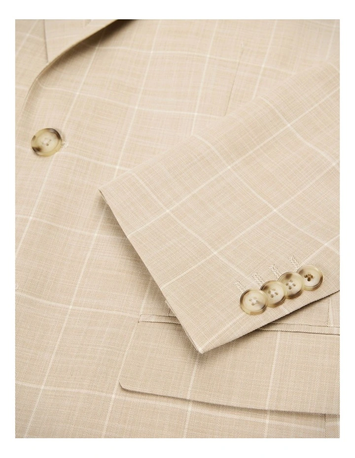 Windowpane Check Tailored Jacket in Natural Windowpane image 6