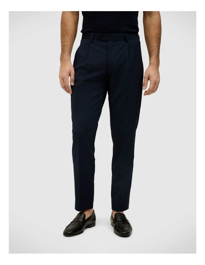 Seersucker Tailored Pant in Navy image 3