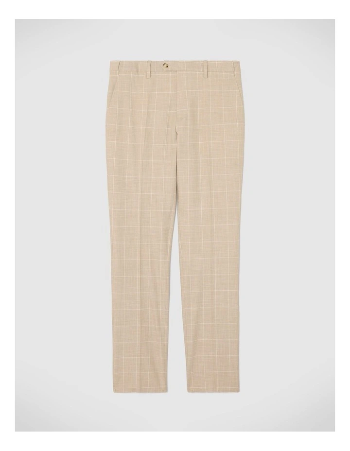 Windowpane Check Tailored Pant in Natural Windowpane image 2