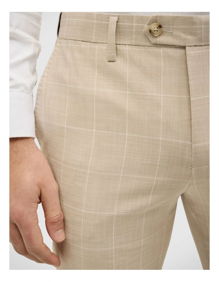 Windowpane Check Tailored Pant in Natural Windowpane image 4