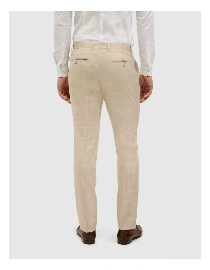 Windowpane Check Tailored Pant in Natural Windowpane image 5