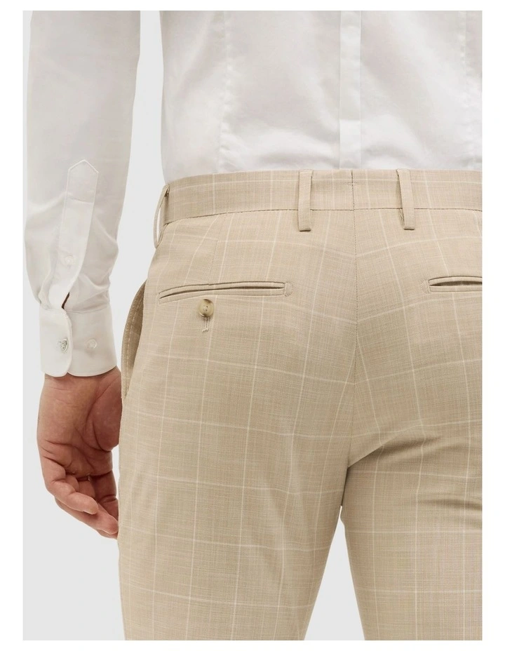 Windowpane Check Tailored Pant in Natural Windowpane image 6