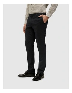 Ezra Tailored Textured Pant in Charcoal