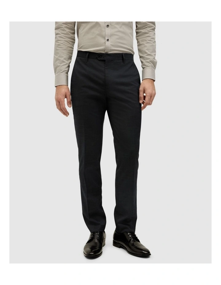 Ezra Tailored Textured Pant in Charcoal image 3