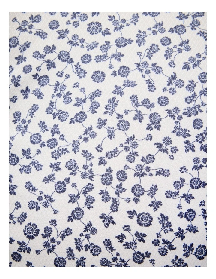 Ditsy Floral Print Long Sleeve Shirt in White image 6