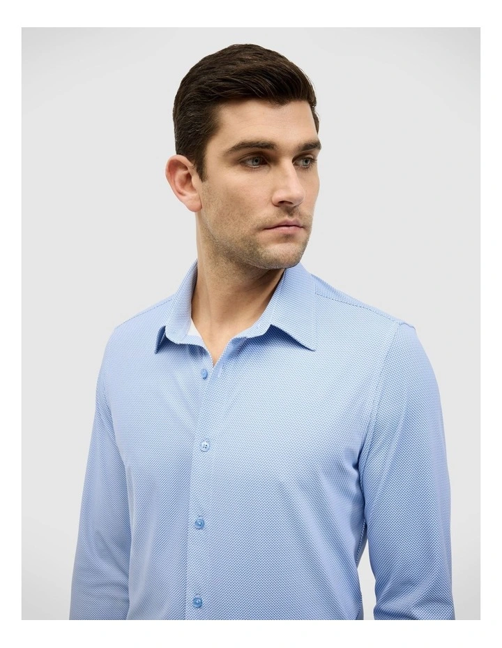 Micro-geo Travel Long Sleeve Shirt in Blue image 5