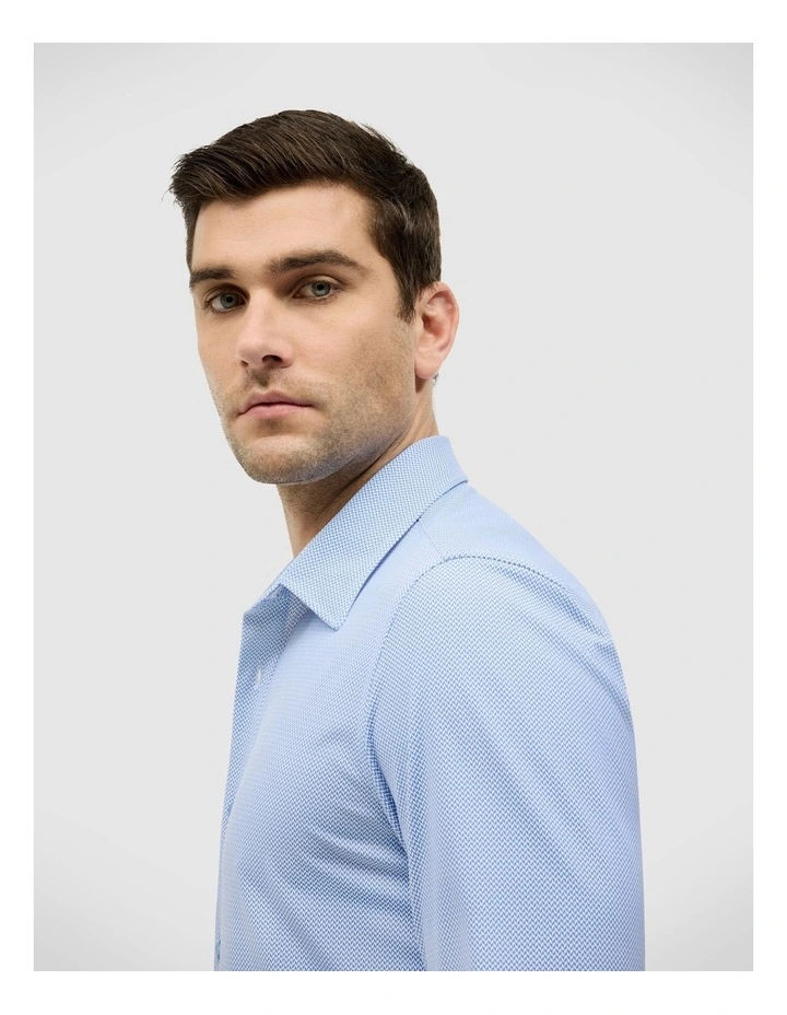 Micro-geo Travel Long Sleeve Shirt in Blue image 6