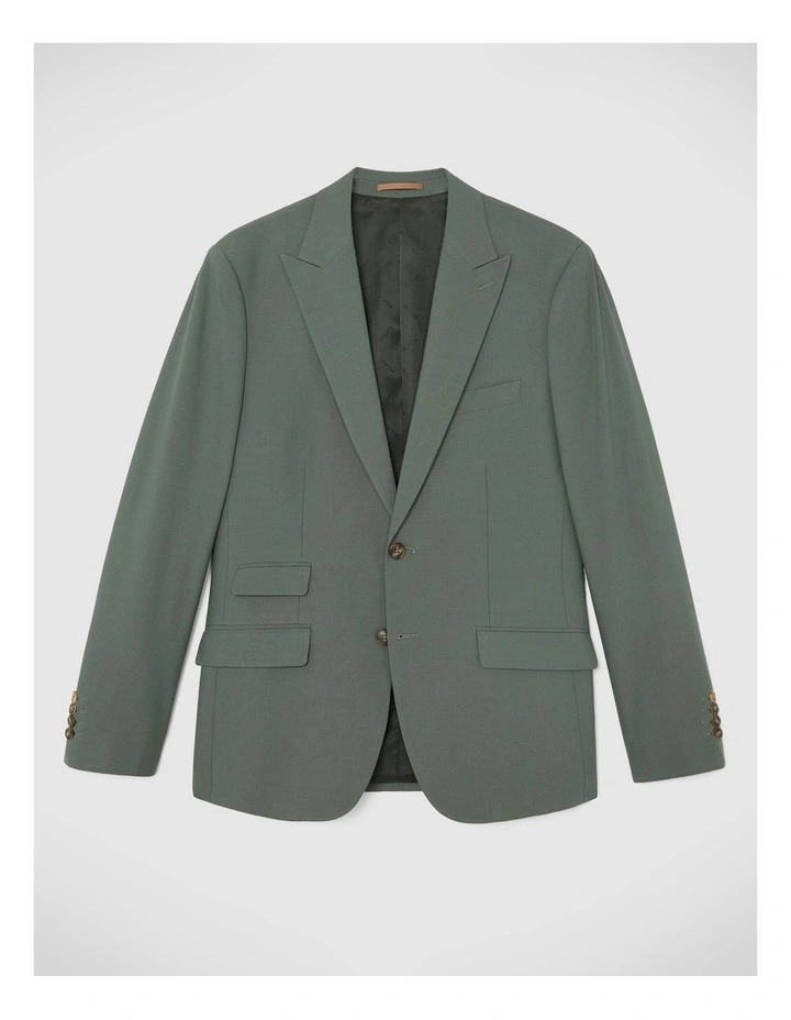 Single Breasted Tailored Jacket in Sage image 2