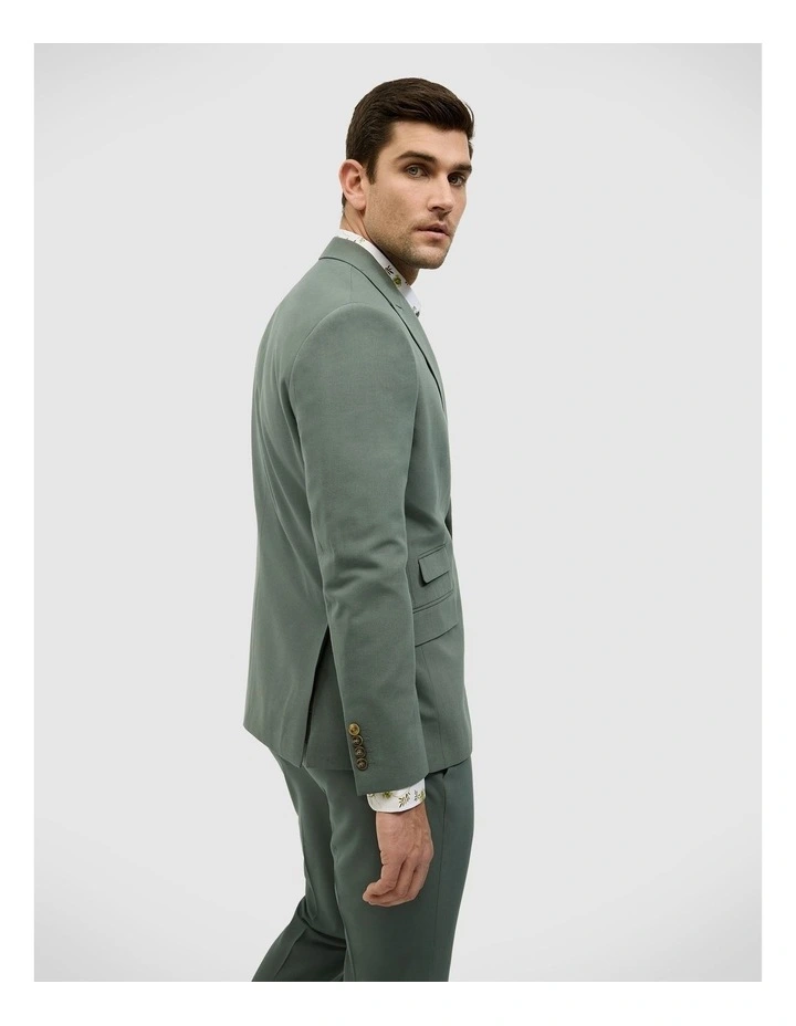Single Breasted Tailored Jacket in Sage image 5