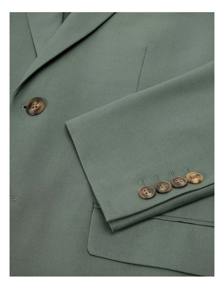 Single Breasted Tailored Jacket in Sage image 6