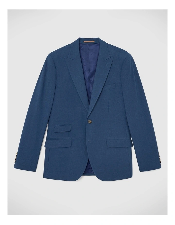 Single Breasted Tailored Jacket in Steel Blue image 2