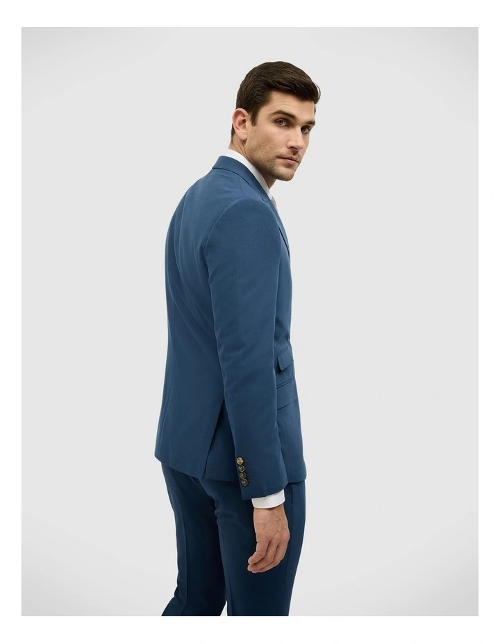 Single Breasted Tailored Jacket in Steel Blue image 5