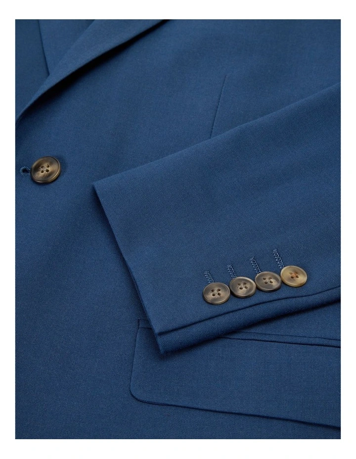 Single Breasted Tailored Jacket in Steel Blue image 6