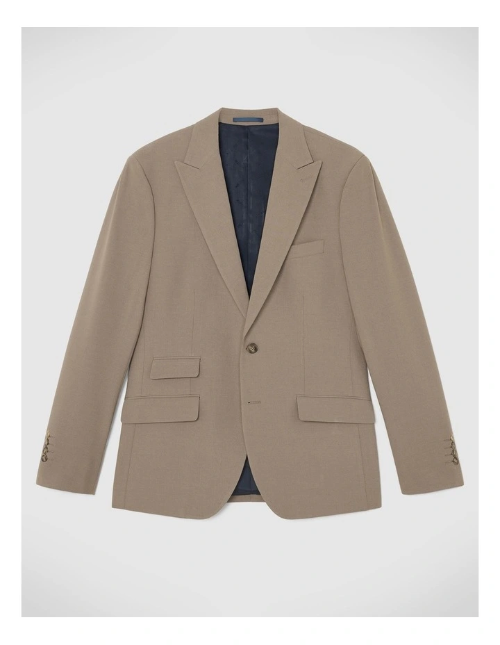 Single Breasted Tailored Jacket in Mushroom image 2