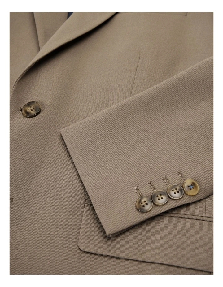 Single Breasted Tailored Jacket in Mushroom image 6