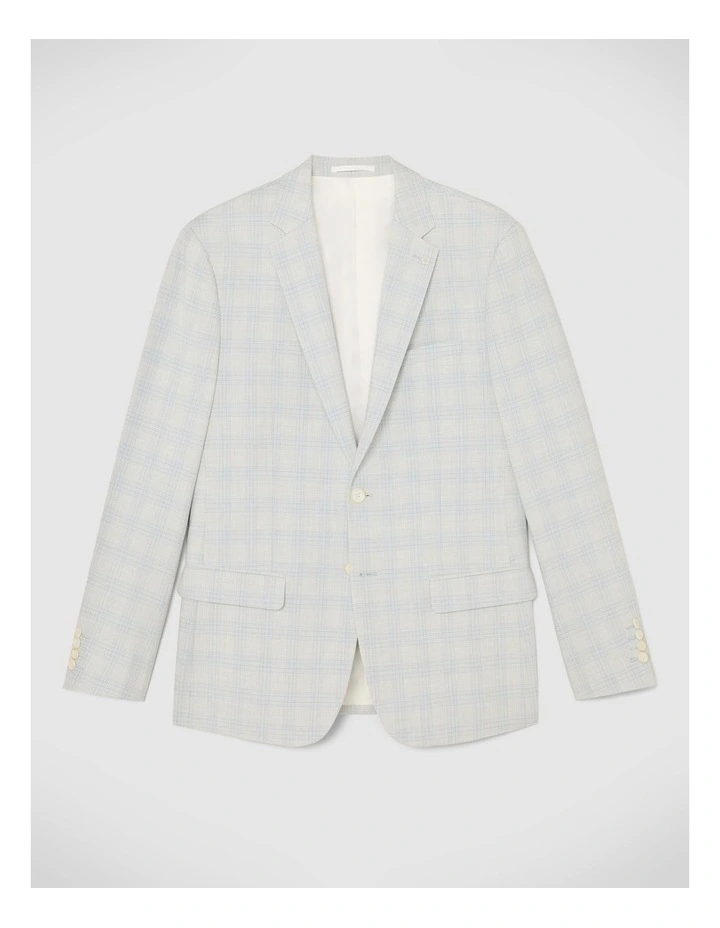 Prince Of Wales Check Tailored Jacket in Grey Check image 2