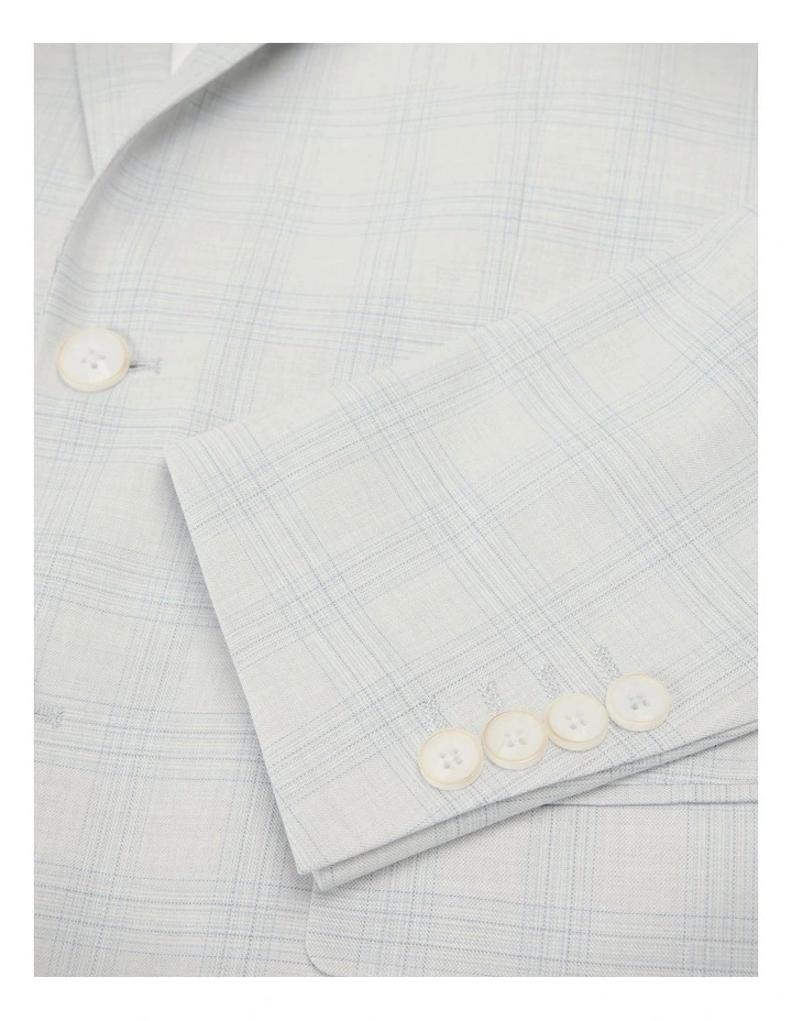 Prince Of Wales Check Tailored Jacket in Grey Check image 6