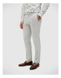 Prince Of Wales Check Tailored Pant in Grey