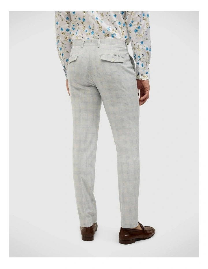 Prince Of Wales Check Tailored Pant in Grey image 4